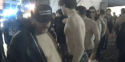 image: Aggressiv og melkedrikkende gjeng skal ha stanset filmstjernas Trump-protest